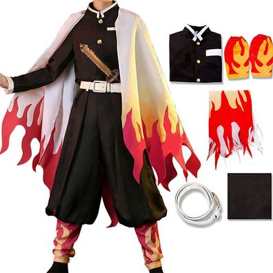 Rengoku Kyoujurou Damon Slayer Kimono Kinder Karneval Anime Party Cosplay Kostum
