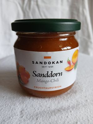 Sanddorn - Fruchtaufstrich - Mango - Chili 225 gr