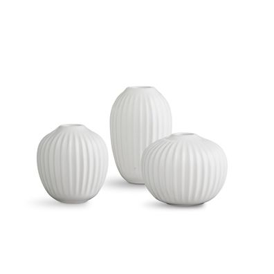 Kähler Design 692397 Blumenvasen Hammershøi Balance weiß - Miniaturvasen Set Keramik