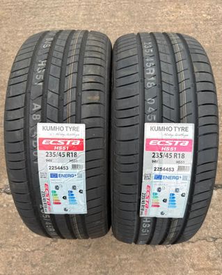 2x Sommerreifen 235/45 R18 94V Kumho Ecsta HS51 DOT22/23 NEU