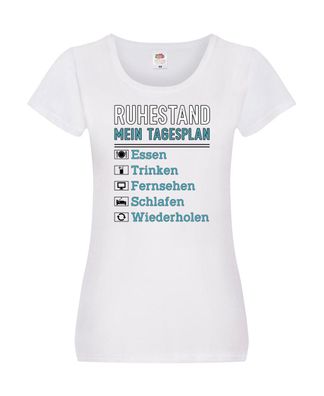 Ruhestand Tagesplan | Rentner | Rentner Chillen v2 Damen Shirt Weiß