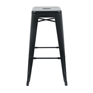 Bolero Bistrobarhocker aus Stahl schwarz (4 Stück)