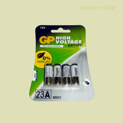 GP Batterie High Voltage 12V 4er Set 23A MS21 MN21 K23A LRV08 E23A
