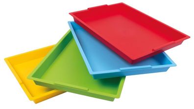 Tablett farbig sortiert, 40,5 x 30,5 x 4 cm, 4 Stück