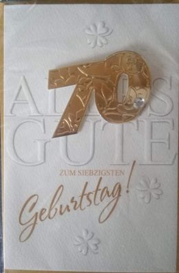 Grußkarte zum 70 Zum Siebzigsten Geburtstag