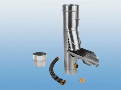 Regensammler Zink mit Korb DN 80 - 100 inkl. Adapter