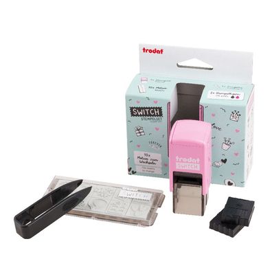 trodat® Switch Selbstfärbestempel Wechselplattenstempel Stempel pink 1002479
