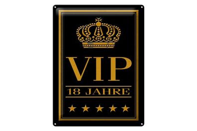 Blechschild 40 x 30 cm VIP 18 Jahre
