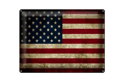 Blechschild 40 x 30 cm National Wappen Flagge Vereinigte Staaten Amerika USA