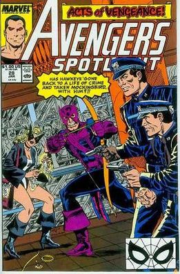 Avengers Spotlight # 28 (Hawkeye, Wonder Man & Wasp) (Milgrom , Turner) (USA,1990)