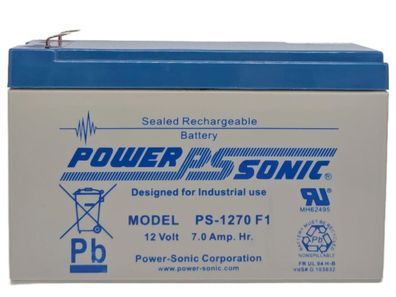 Powersonic PS-1270 F1 AGM Bleiakku 12V 7,0Ah 20HR
