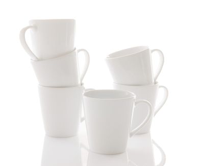 Retsch Arzberg Heike WEISS Becherset 6-teilig 250ml Porzellan konisch