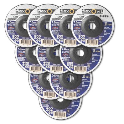 Stahlwerk Schruppscheibe und Schleifscheibe 100 x 7 mm Metall und Edelstahl Set