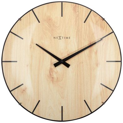 NeXtime - 3249 - Wanduhr - 35cm - schwarz - Edge Wood Dome