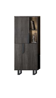 Wohnzimmerschrank Orion 2-Türig in Rosenholzoptik/Schwarz