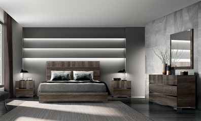 Schlafzimmer-Set Ida 5-Teilig in Eiche Vintage