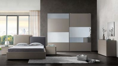 Schlafzimmer-Set Nicole 6-Teilig in Graubeige