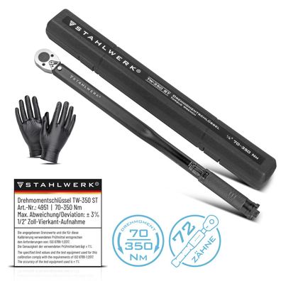 Stahlwerk Drehmomentschlüssel TW-350 ST 70-350 Nm 1/2“ Zoll Umschaltknarre