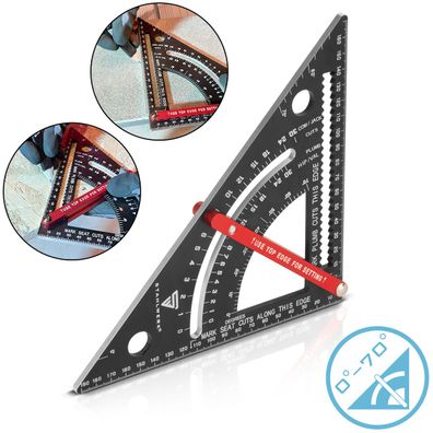 Stahlwerk Winkeldreieck mit Anschlag metrischer Aluminium-Winkelmesser