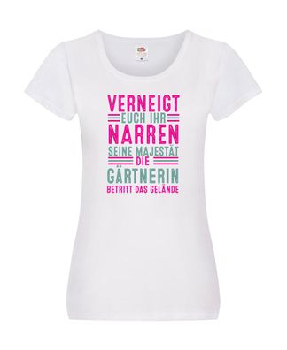 Verneigt euch: Gärtnerin | Gartenbau v2 Damen Shirt Weiß