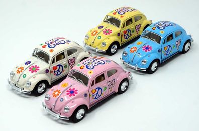 Käfer Pace + Love Modellauto Beetle Farben Zufallsauswahl rosa gelb blau weiss