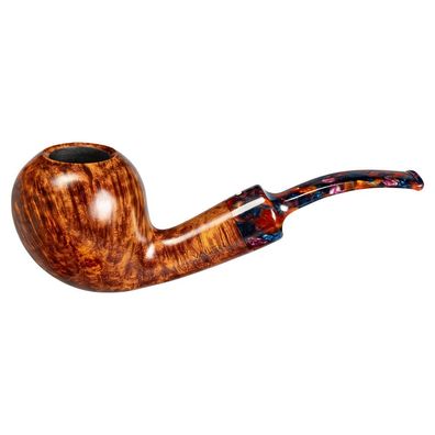 VAUEN Pfeife Harlekin 113, hellbraun, glatt, 9mm Filter, Weißpunkt, Limitiert