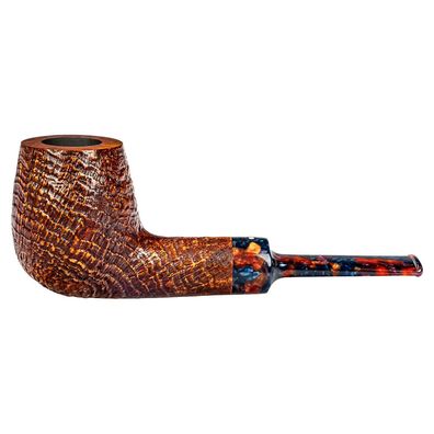 VAUEN Pfeife Harlekin 511, braun, sandgestrahlt, 9mm Filter, Weißpunkt Limitiert