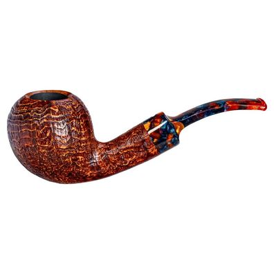 VAUEN Pfeife Harlekin 513, braun, sandgestrahlt, 9mm Filter, Weißpunkt Limitiert