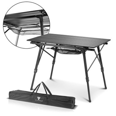 Stahlwerk Campingtisch CT-30 ST Faltbarer und höhenverstellbarer Alu-Klapptisch