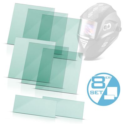 Stahlwerk Vorsatzscheiben 8er Set Schweißhelm Ersatzscheiben ST 550 L