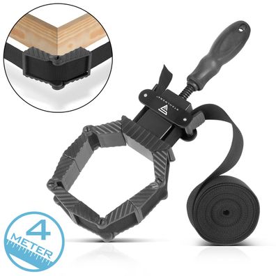 Stahlwerk Rahmenspanner, Winkelspanner, Bandspanner 4 Spannbacken 4 m Nylongurt