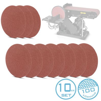 Stahlwerk Schleifscheiben 10er Set 150 mm mit K100 Körnung Schleifpads