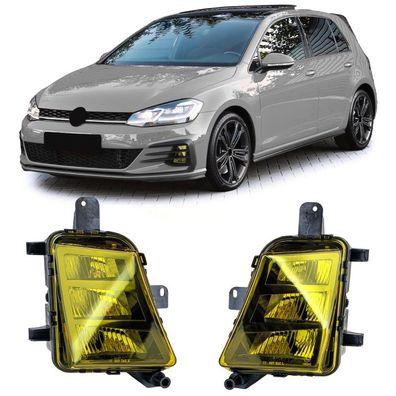 LED Nebelscheinwerfer Set Gelb für VW Golf 7 GTI GTD 5G1 13-20
