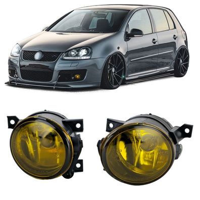 Klarglas Nebelscheinwerfer Set Gelb für VW Golf 5 GTI Scirocco Amarok Up