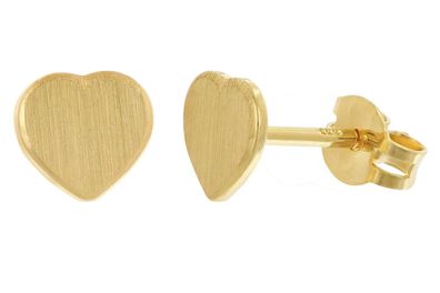 trendor Schmuck Ohrringe Herzen für Damen und Mädchen Gold 333 / 8K Ohrstecker 28745