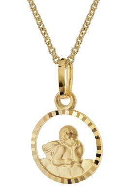 trendor Schmuck Kinder-Anhänger Amor Gold 333/8K + vergoldete Silberkette 28748