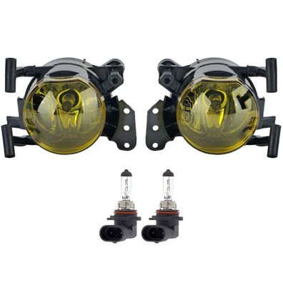 Klarglas Nebelscheinwerfer Set Gelb für 3er BMW E46 Coupe Cabrio 03-07