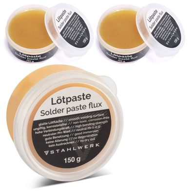 Stahlwerk 3 x Lötpaste 150g für professionelle und präzise Lötarbeiten