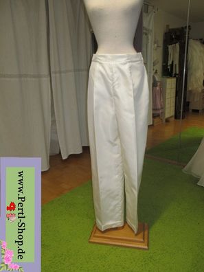 Braut Hose, Gr. 42, 100 % Seide, Creme, ungetragen