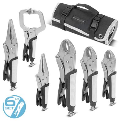 Stahlwerk Gripzangen Set 6-teilig Klemmbereich einstellbar