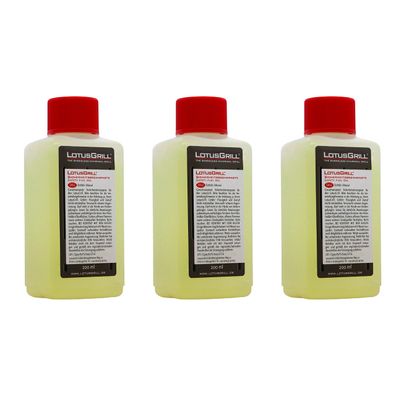 LotusGrill Brennpaste 3x 200?ml – Sicherheitsanzünder für rauchfreies Grillen