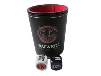 Bacardi - Würfelbecher mit 2 Würfel - Partyspiel