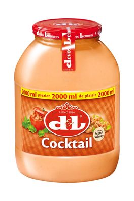 D&L Cocktail Sauce 3x 2000ml PET mild-cremig Shrimps Fisch Pommes Sandwich Wraps BBQ