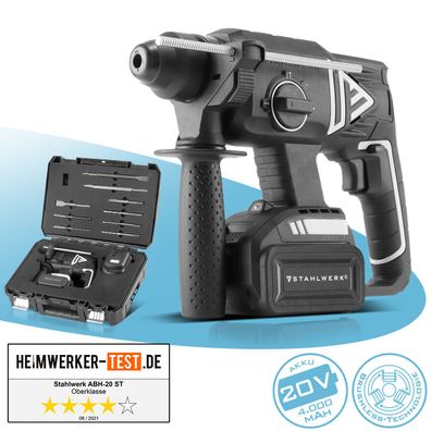 Stahlwerk Akku Bohrhammer ABH-20ST Brushless 20V/4Ah 0 - 1350 min-1 SDS-plus