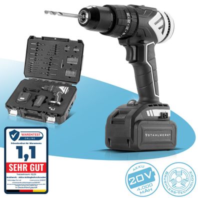 Stahlwerk Akku-Schlagbohrschrauber ASB-20 ST Brushless mit 1 x 4 Ah Akku