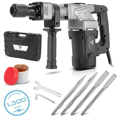 Stahlwerk Abbruchhammer AH-1300 ST mit 1.300 W Leistung, 4.000 Schläge pro Min