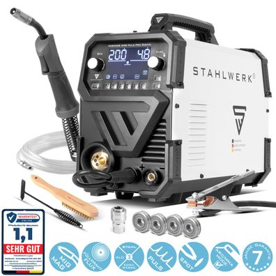 Stahlwerk Schutzgas-Schweißgerät MIG MAG 200 Spot Puls Pro Digital IGBT 200 A