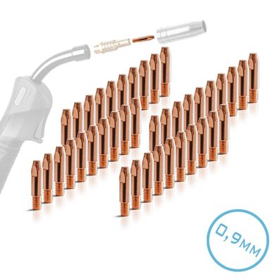 Stahlwerk 2 x Stromdüsen AK25 MB25 Kontaktdüsen M6x28 0,9 mm MIG MAG
