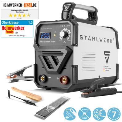 Stahlwerk Schweißgerät ARC 200 ST IGBT MMA E Hand Inverter 200 A Double Board