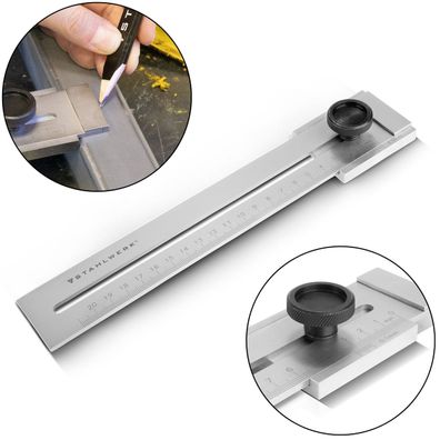Stahlwerk Streichmaß mit 200 mm Messbereich und 0,1 mm Nonius aus Edelstahl